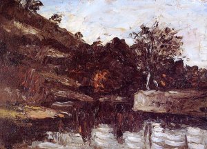 A Bend in the River by Paul Cezanne Oil Painting Reproduction