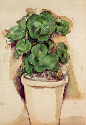 A Pot of Geraniums by Oil Painting Reproduction