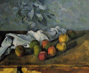 Apples and Napkin by Oil Painting Reproduction