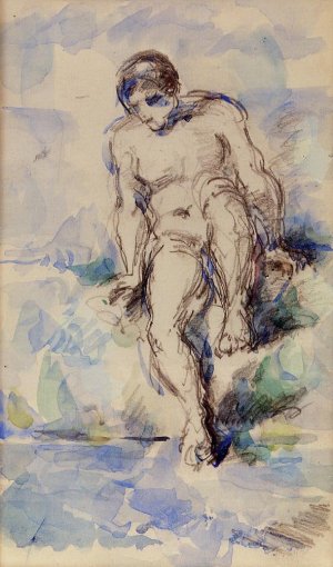 Bather Entering the Water by Oil Painting Reproduction