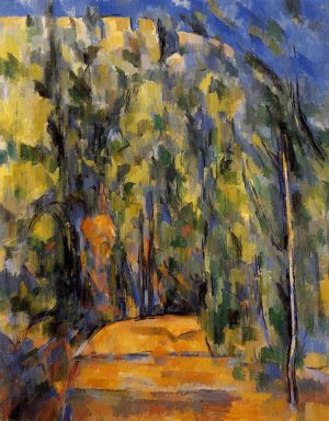 Bend in the Forest Road by Paul Cezanne Oil Painting Reproduction