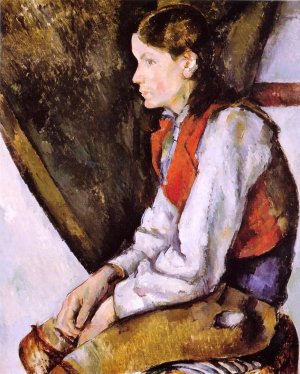 Boy in a Red Vest III by Oil Painting Reproduction