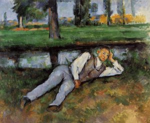 Boy Resting by Oil Painting Reproduction