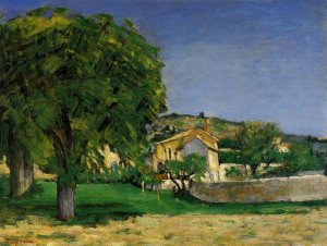 Chestnut Trees and Farmstead of Jas de Bouffin by Oil Painting Reproduction