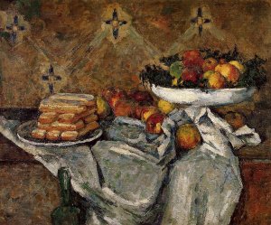 Compotier and Plate of Biscuits by Oil Painting Reproduction