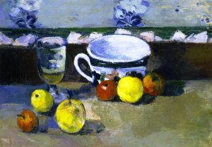 Cup, Glass and Fruit by Oil Painting Reproduction