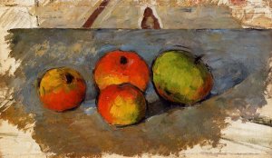 Four Apples by Paul Cezanne Oil Painting Reproduction