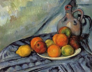 Fruit and Jug on a Table by Oil Painting Reproduction