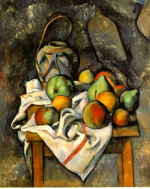 Ginger Jar and Fruit by Paul Cezanne Oil Painting Reproduction