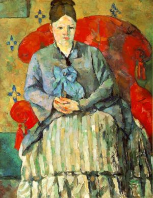 Hortense Fiquet in a Striped Skirt by Oil Painting Reproduction