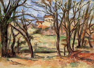 House Behind Trees on the Road to Tholonet by Oil Painting Reproduction