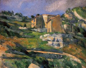 Houses in Provence by Oil Painting Reproduction