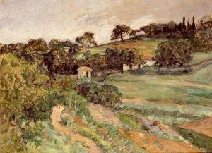 Landscape in Provence by Paul Cezanne Oil Painting Reproduction