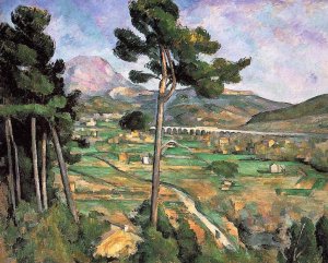 Landscape with Viaduct - Mont Sainte-Victoire by Oil Painting Reproduction