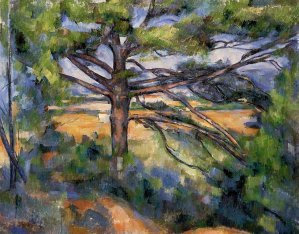 Large Pine and Red Earth by Oil Painting Reproduction