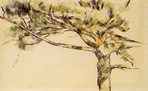 Large Pine study by Oil Painting Reproduction