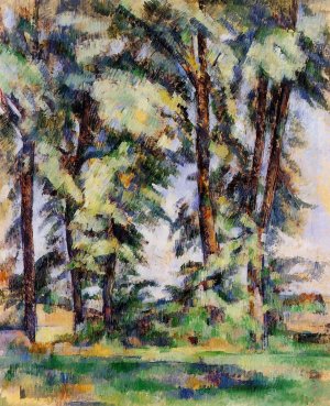 Large Trees at Jas de Bouffan by Oil Painting Reproduction