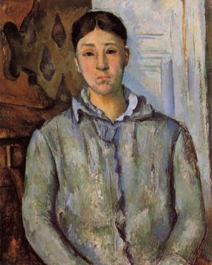 Madame Cezanne in Blue also known as Sant Van Victoria by Oil Painting Reproduction