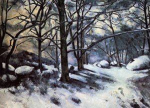 Melting Snow, Fontainbleau by Paul Cezanne Oil Painting Reproduction