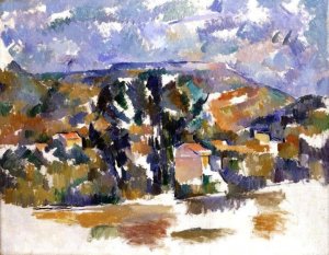 Mont Sainte-Victoire Seen from Les Lauves by Oil Painting Reproduction