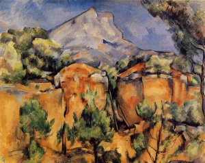 Mont Sainte-Victoire Seen from the Bibemus Quarry by Oil Painting Reproduction