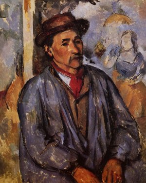 Peasant in a Blue Smock by Oil Painting Reproduction