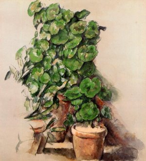 Pots of Geraniums by Oil Painting Reproduction