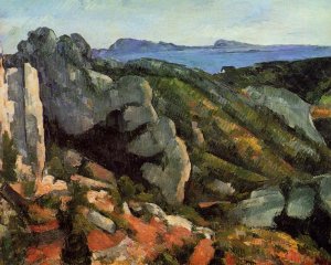 Rocks at L'Estaque by Oil Painting Reproduction