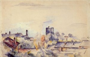 Roof in L'Estaque by Oil Painting Reproduction