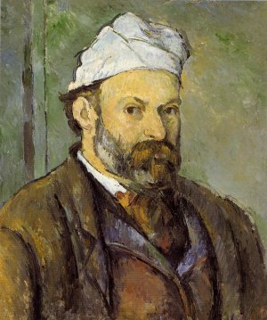 Self Portrait in a White Cap by Oil Painting Reproduction