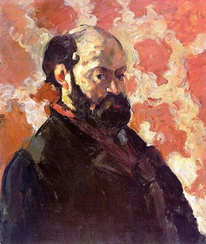 Self-Portrait on a Rose Background by Oil Painting Reproduction