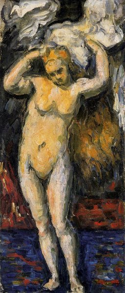 Standing Bather, Drying Her Hair by Oil Painting Reproduction