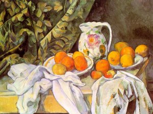 Still Life with Drapery by Oil Painting Reproduction