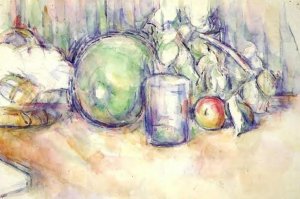 Still Life with Green Melon by Oil Painting Reproduction