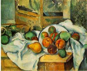 Table, Napkin and Fruit by Oil Painting Reproduction