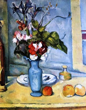 The Blue Vase by Paul Cezanne Oil Painting Reproduction