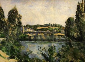 The Bridge and Waterfall at Pontoise by Oil Painting Reproduction