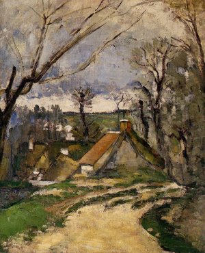 The Cottages of Auvers by Paul Cezanne Oil Painting Reproduction