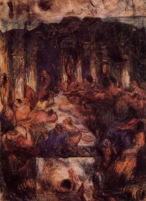 The Feast by Oil Painting Reproduction