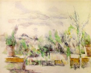 The Garden Terrace at Les Lauves by Oil Painting Reproduction