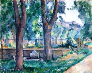 The Pool at the Jas de Bouffan by Oil Painting Reproduction