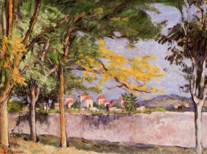 The Road also known as The Ancient Wall by Paul Cezanne Oil Painting Reproduction