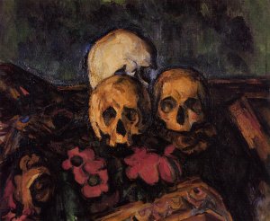 Three Skulls on a Patterned Carpet by Oil Painting Reproduction