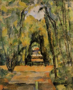 Tree Lined Lane at Chantilly by Oil Painting Reproduction