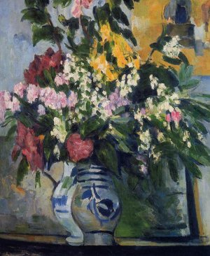 Two Vases of Flowers by Paul Cezanne Oil Painting Reproduction