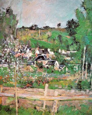 View of Auvers-sur-Oise also known as The Fence by Oil Painting Reproduction