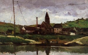 View of Bonnieres by Oil Painting Reproduction