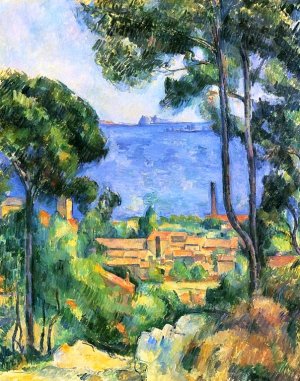 View of l'Estaque and the If Castle by Paul Cezanne Oil Painting Reproduction