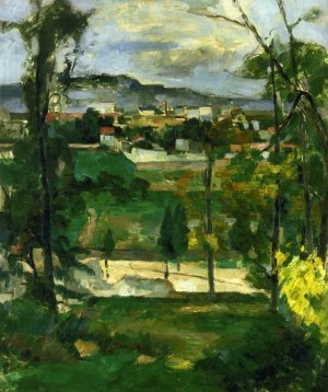 Village Behind Trees, Ile de France by Oil Painting Reproduction