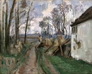 Village Road Near Auvers by Oil Painting Reproduction